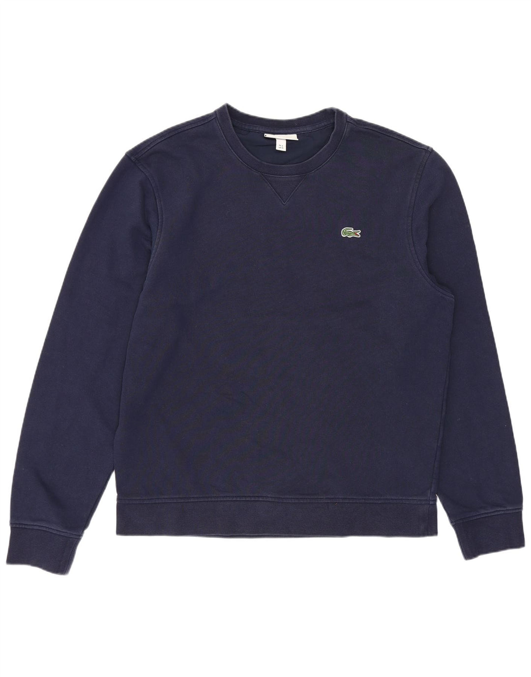 LACOSTE Felpa da uomo Maglione taglia 4 medio cotone blu navy