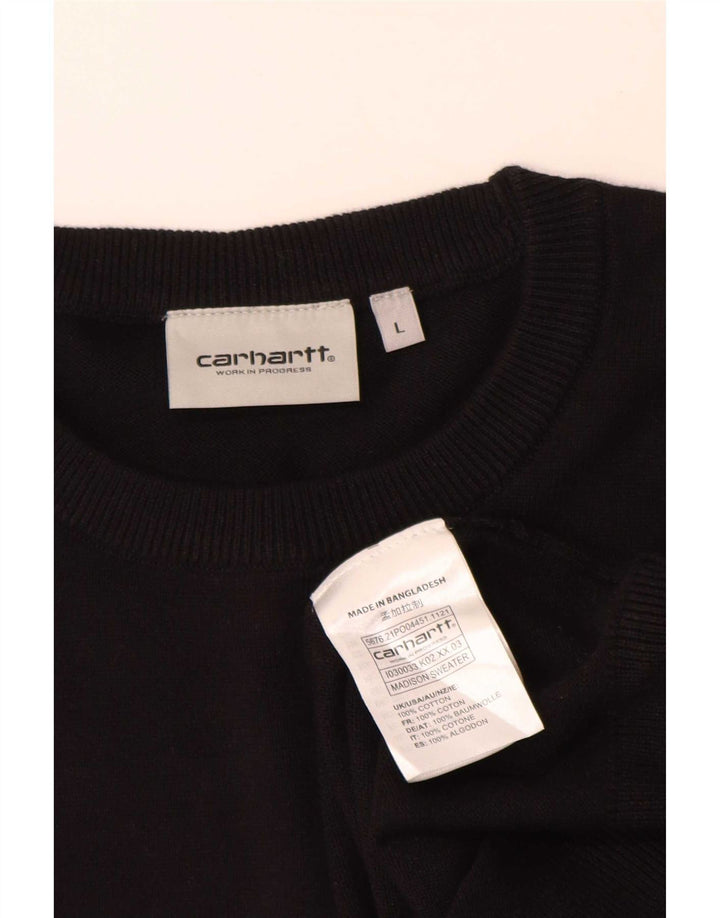 Maglione maglione girocollo da uomo Carhartt grande cotone nero