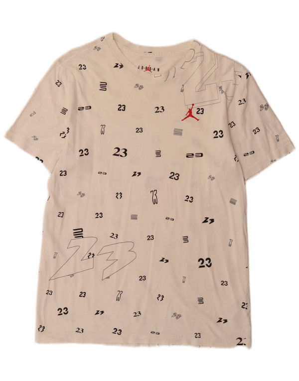 T-shirt grafica da uomo Jordan Top in cotone bianco medio
