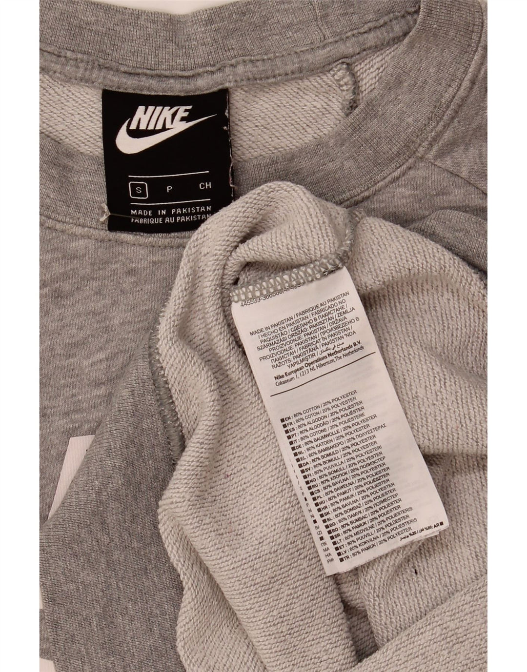 Felpa con grafica oversize da donna Nike UK 10 Small Grey Flecked