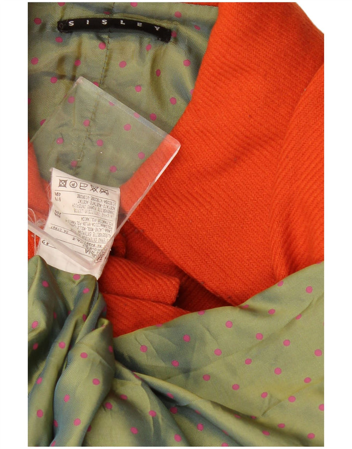 Soprabito Donna SISLEY IT 42 Arancio Medio Lana