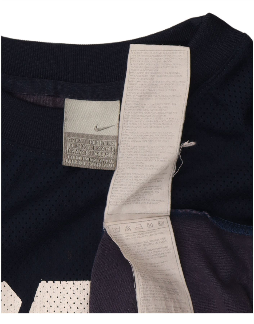 Nike Cor72z Graphic Top da uomo a maniche lunghe piccolo in poliestere blu navy