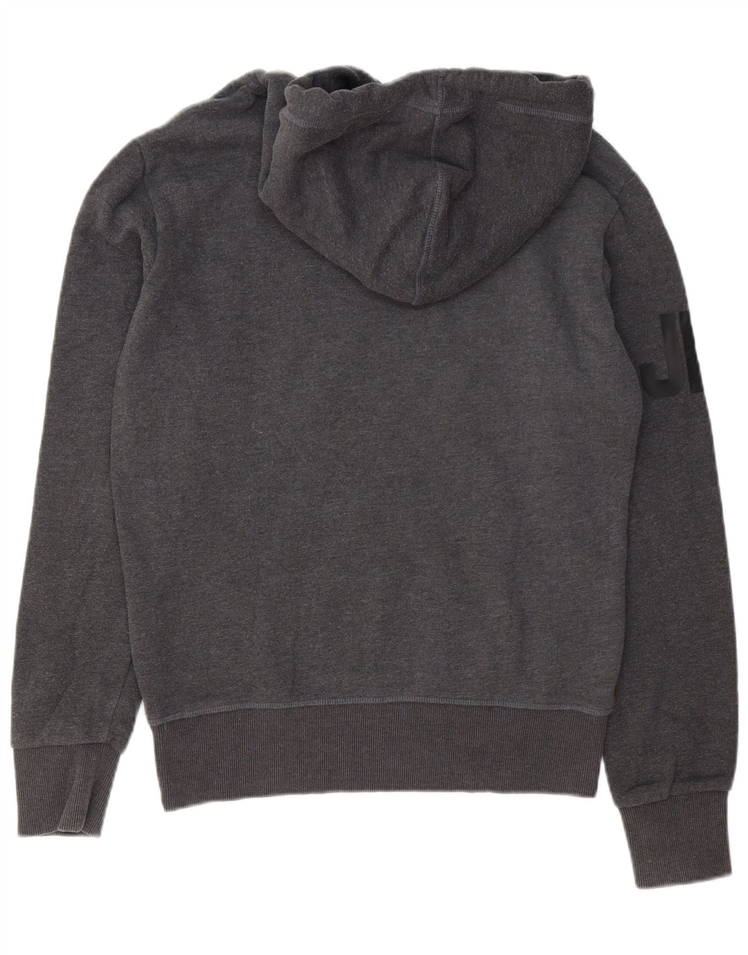 Felpa con cappuccio grafica da uomo Superdry Small in cotone grigio