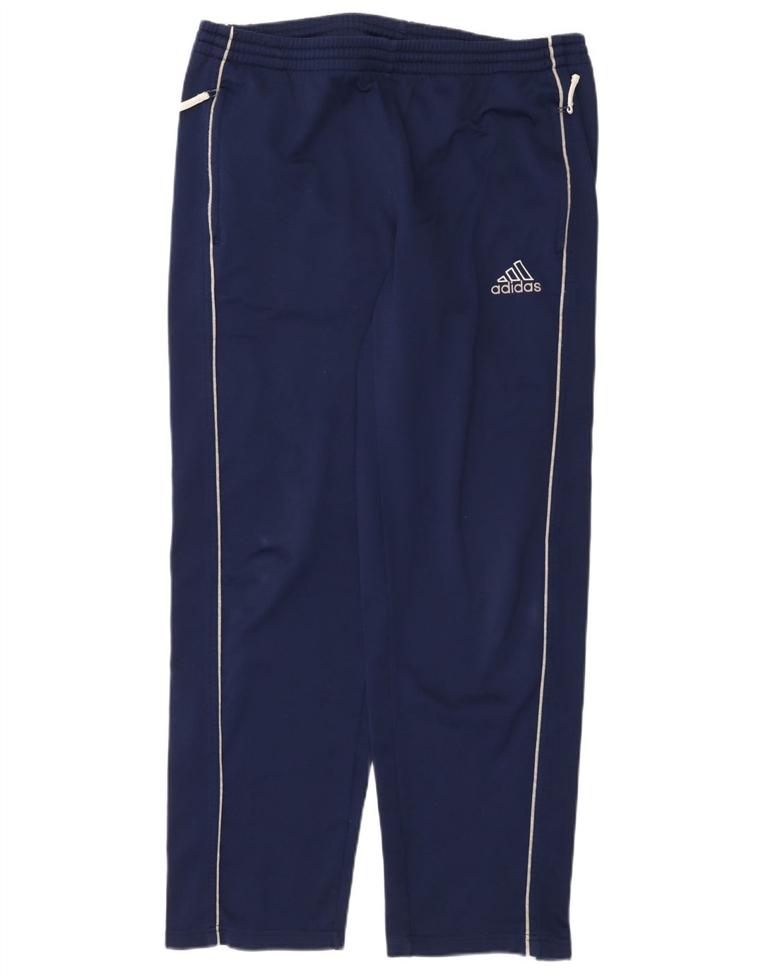 Pantaloni da tuta da uomo Adidas UK 38/40 Poliestere blu navy medio