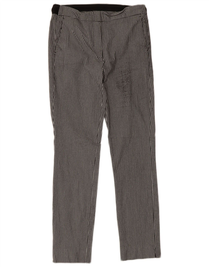 Pantaloni corti slim da donna Zara medi W28 L25 viscosa a quadretti neri