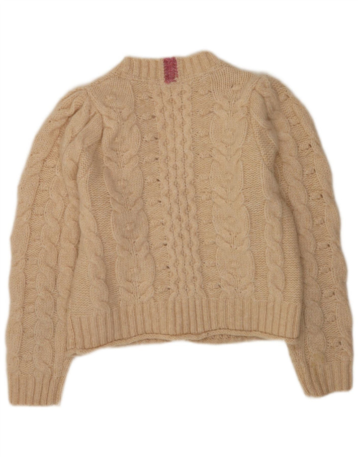 Maglione cardigan da donna White Stuff UK 16 Grande poliestere beige