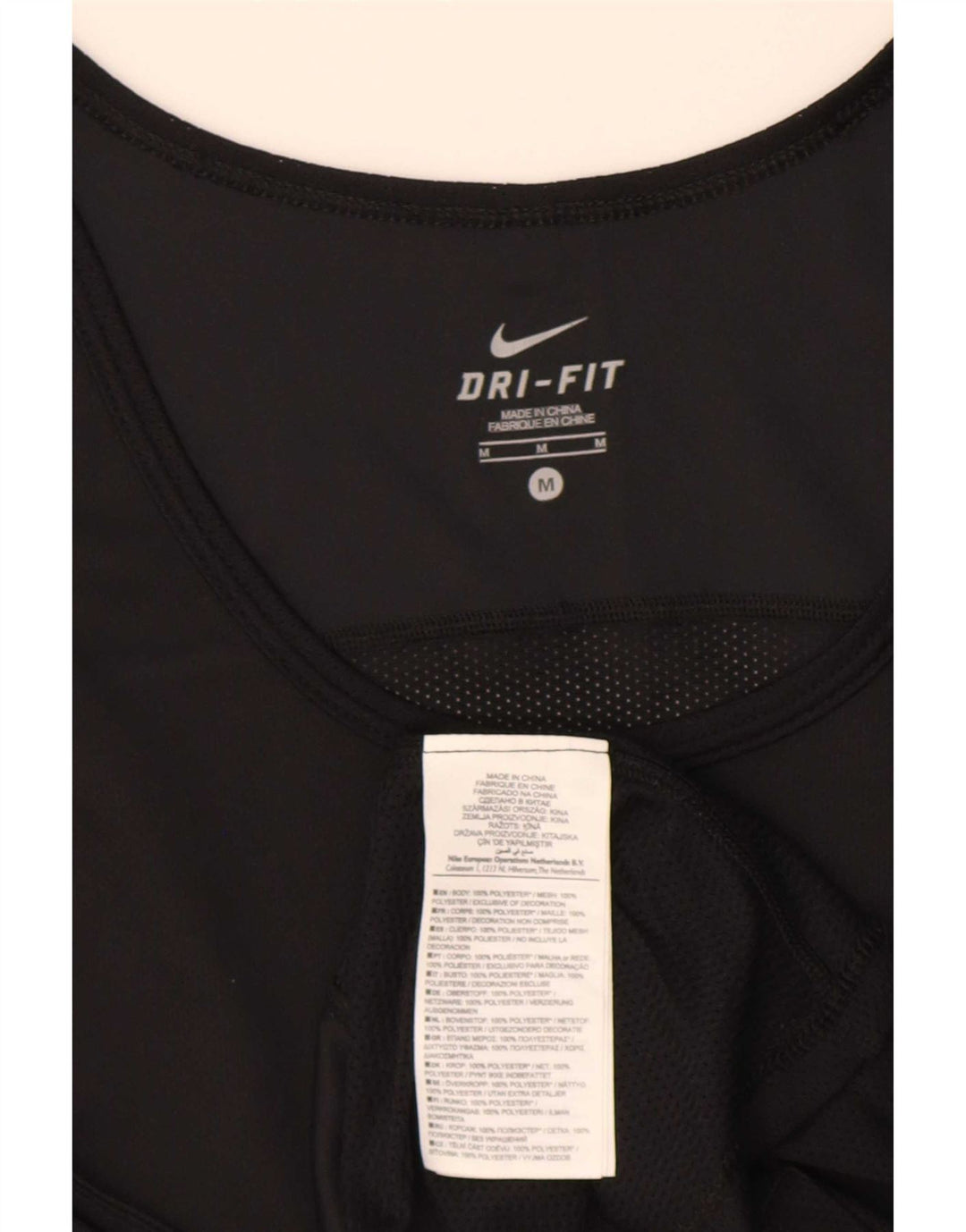 Canotta Nike Dri Fit da uomo, poliestere medio nero