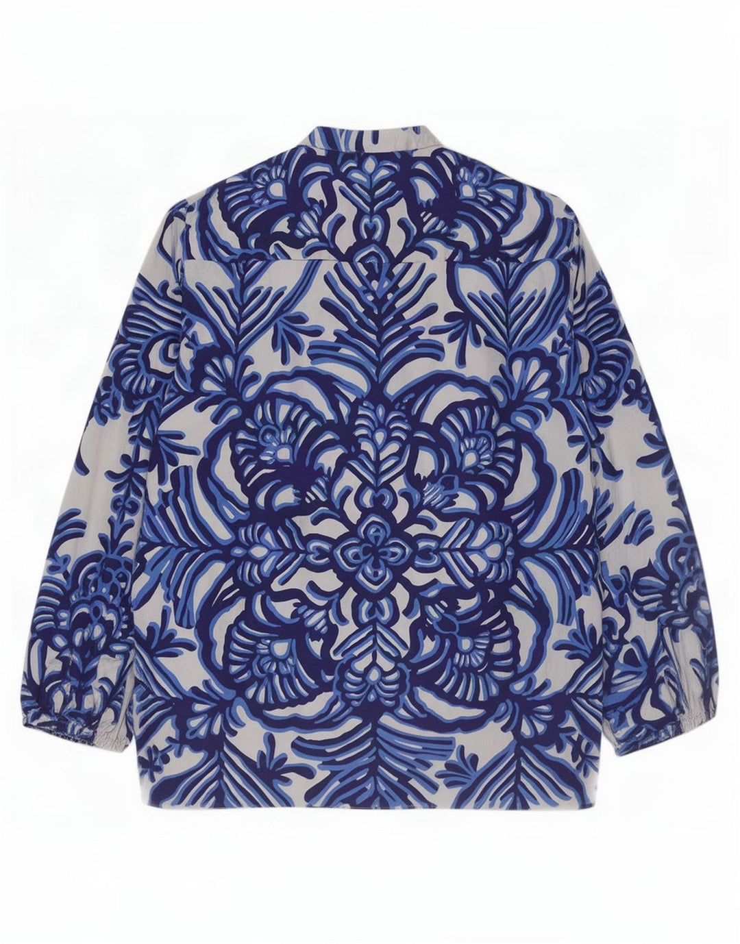 Camicetta da donna Zara Top UK 16 grande grigio floreale