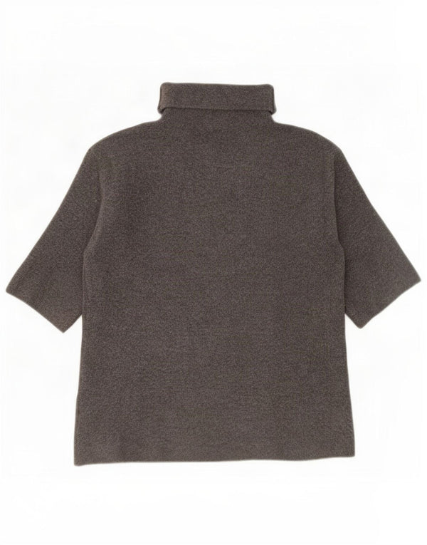 Top Zara Donna Manica 3/4 UK 14 Grigio Medio