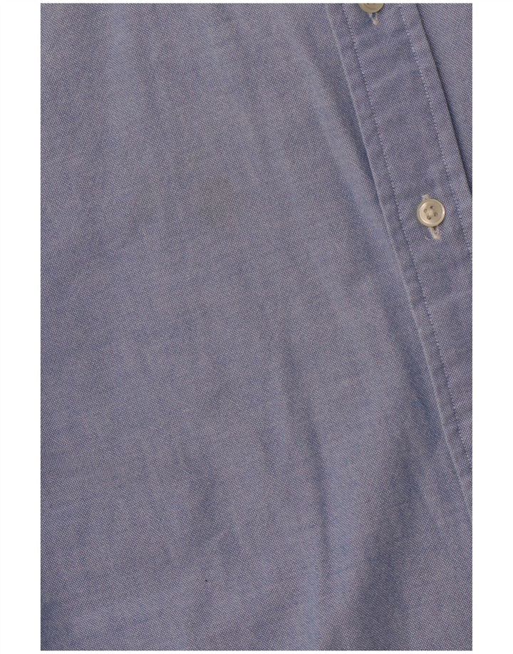 RALPH LAUREN Camicia da uomo slim fit Oxford elasticizzata in cotone blu medio