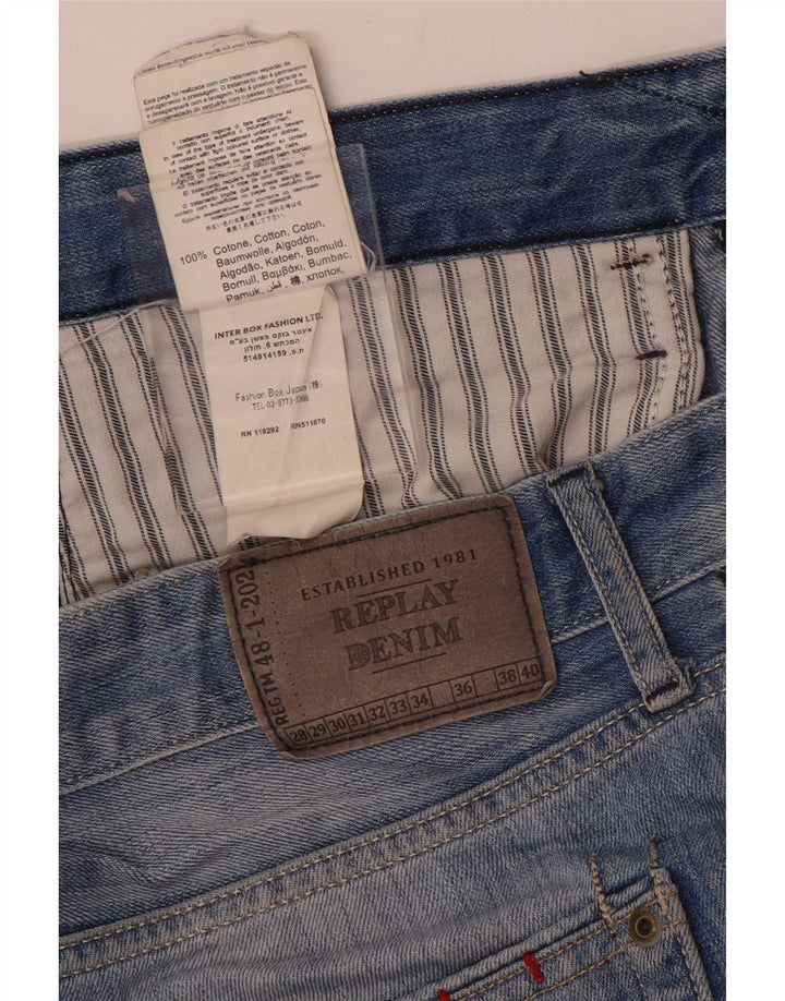 Jeans dritti da uomo Replay W34 L32 cotone blu