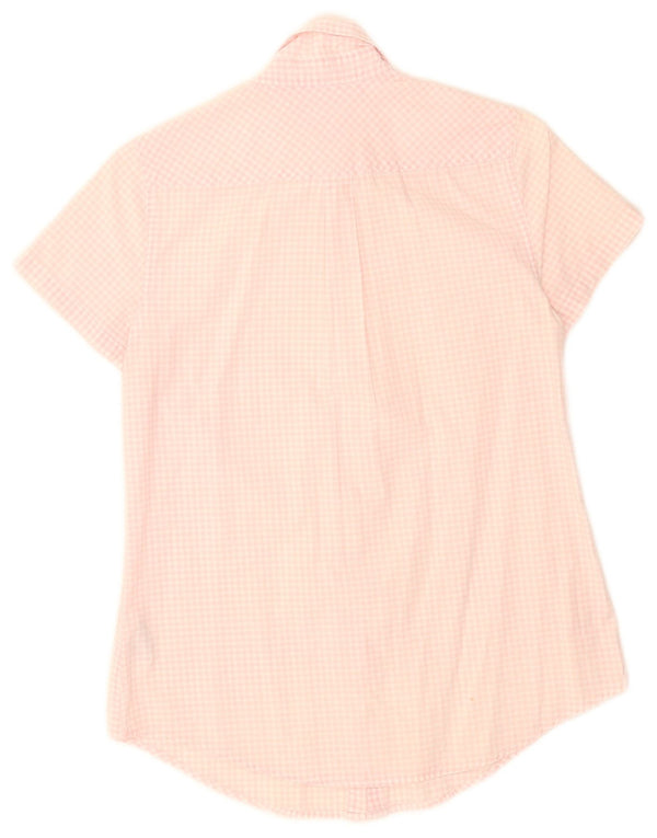 Camicia a maniche corte da donna Tommy Hilfiger US 4 Small Pink Gingham