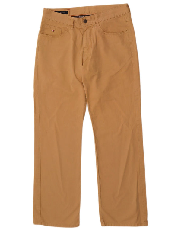 Pantaloni casual dritti da uomo Tommy Hilfiger W32 L30 cotone beige