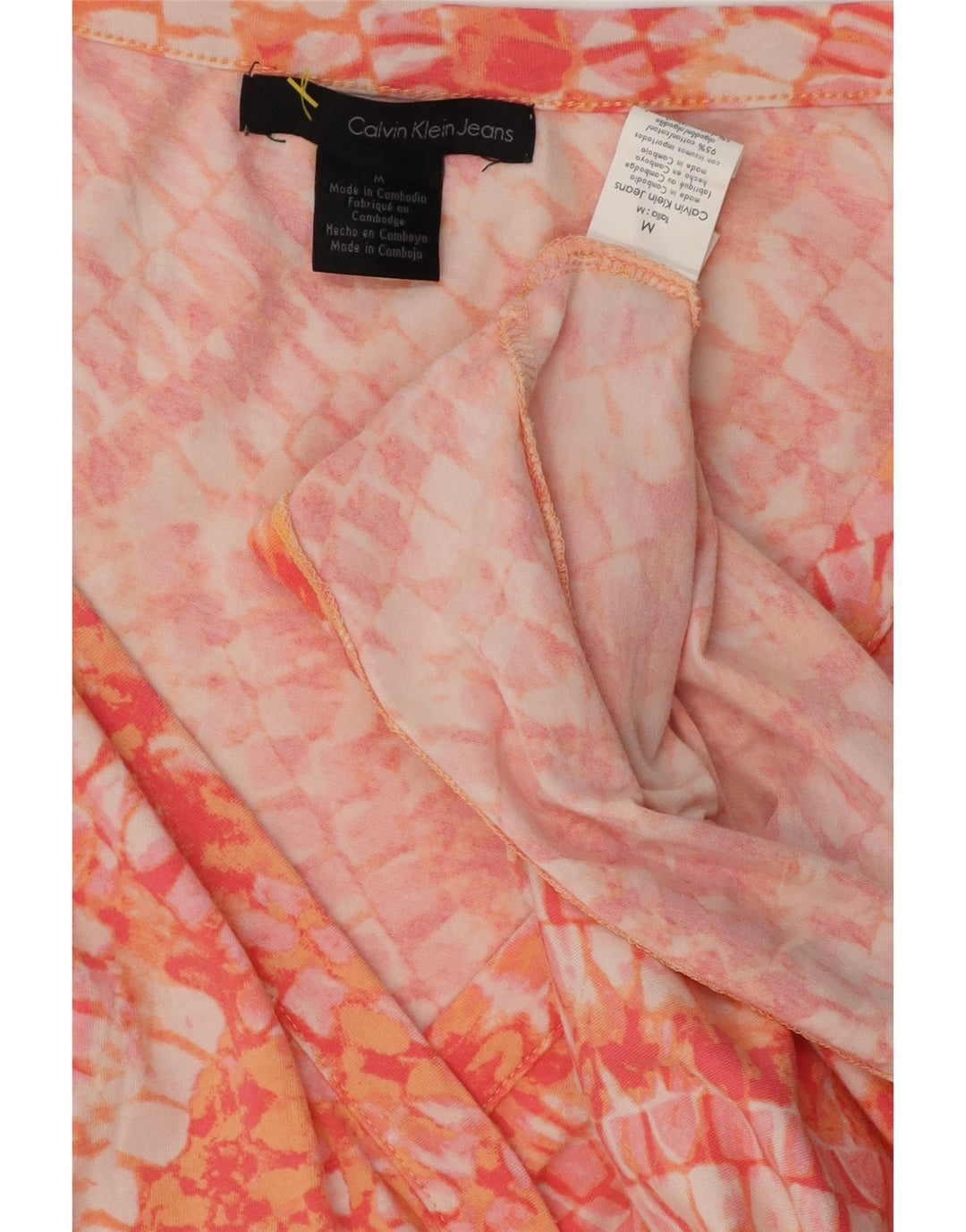 CALVIN KLEIN JEANS Abito tubino da donna UK 14 Rosso medio geometrico