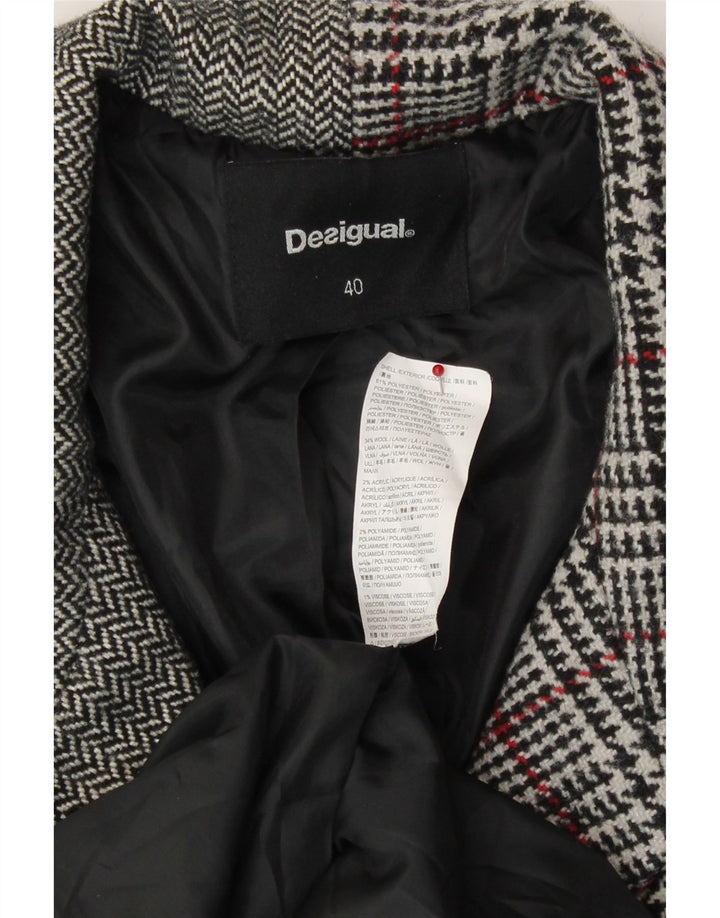Cappotto da donna Desigual EU 40 Poliestere patchwork grigio medio