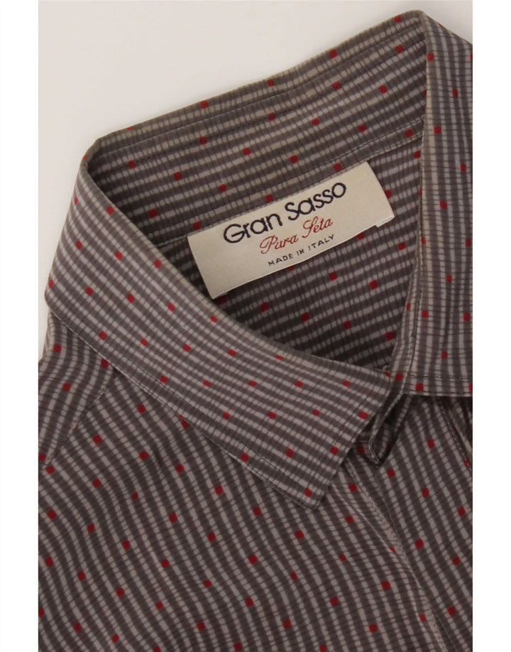 Maglia Manica Corta Uomo Gran Sasso XL Seta Rigata Grigia