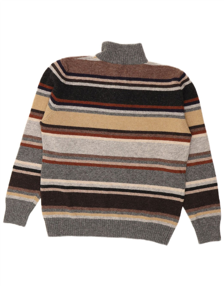Maglione da uomo Brooksfield con zip e collo IT 50 medio a righe multicolore