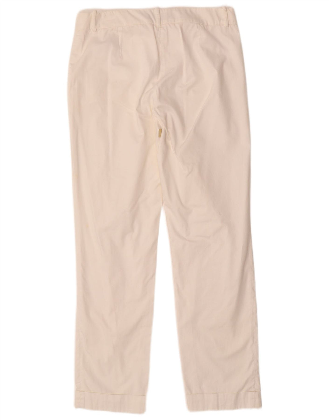 Pantaloni Chino Dritti Donna TRUSSARDI IT 42 Medio W28 L28 Cotone Bianco