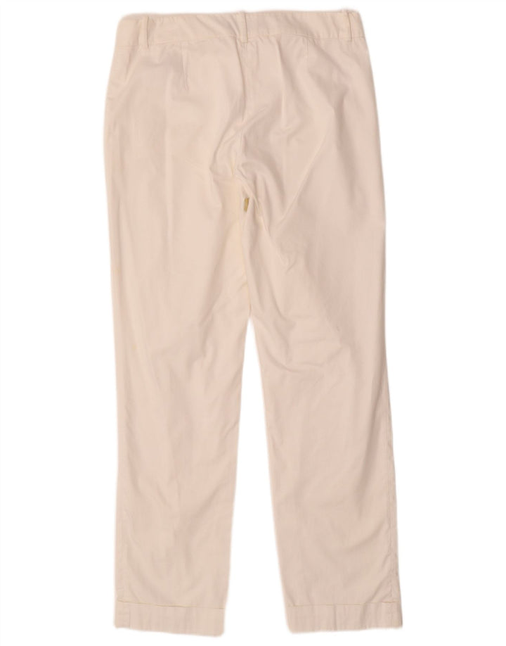 Pantaloni Chino Dritti Donna TRUSSARDI IT 42 Medio W28 L28 Cotone Bianco