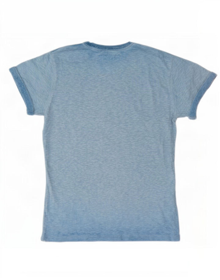 T-shirt da uomo Superdry Top XS in cotone chiazzato blu