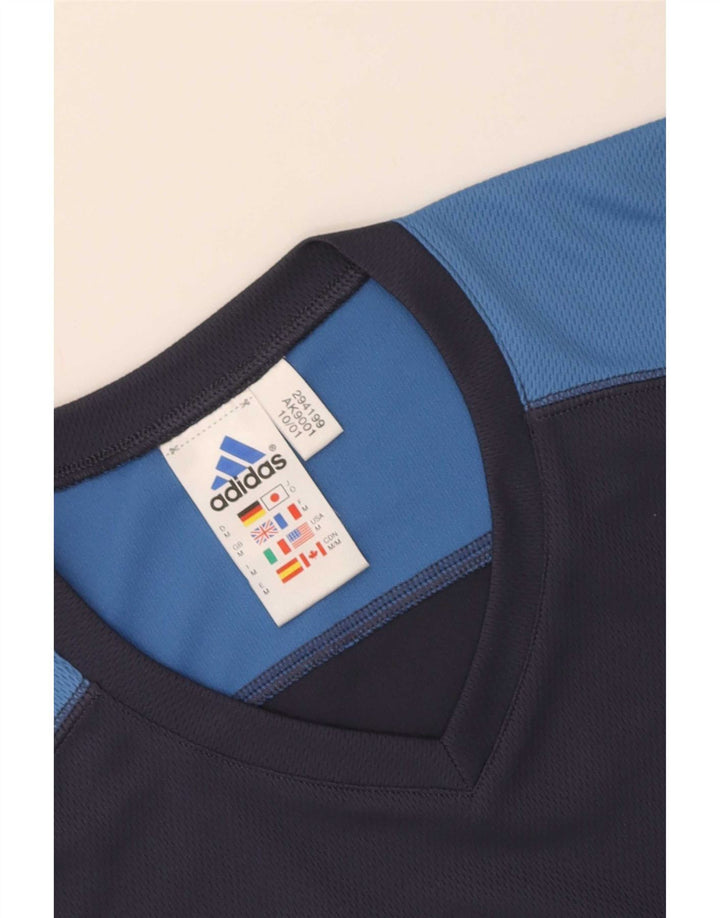 Adidas Uomo Climalite Graphic Top Manica lunga Colore blu navy medio