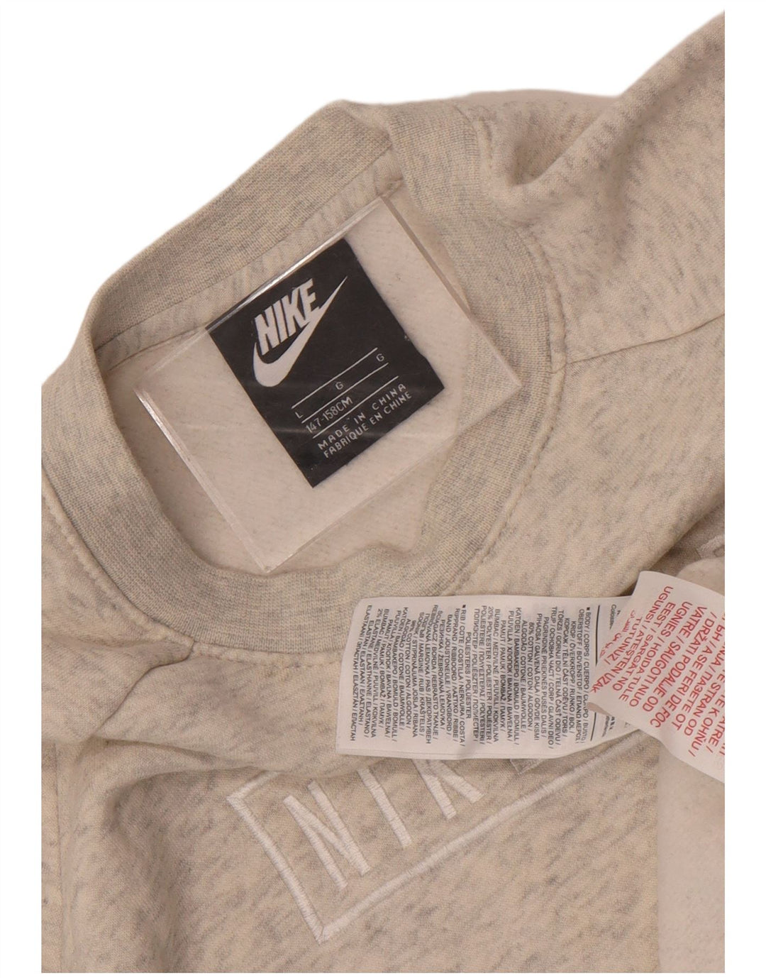 Felpa grafica Nike da bambino, 12-13 anni, grande, color grigio