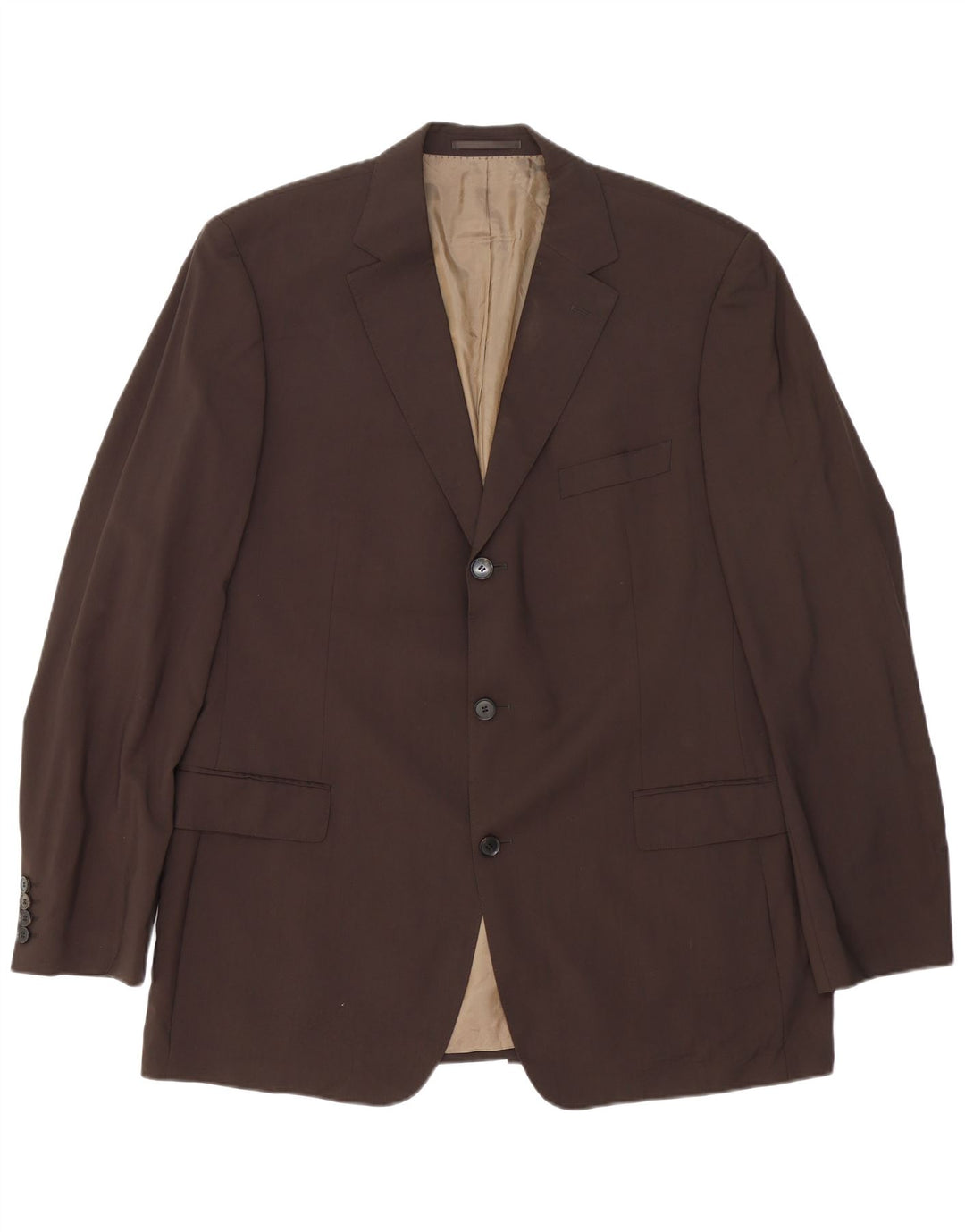 Giacca blazer da uomo a 3 bottoni Cerruti 1881 IT 51 Large in lana vergine marrone