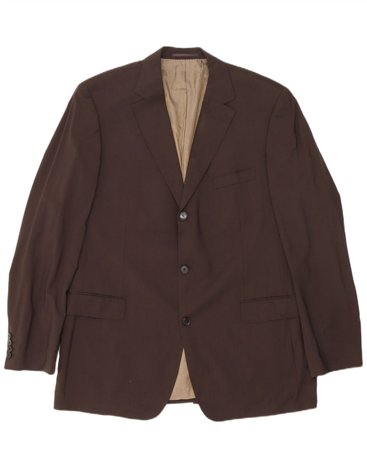 Giacca blazer da uomo a 3 bottoni Cerruti 1881 IT 51 Large in lana vergine marrone