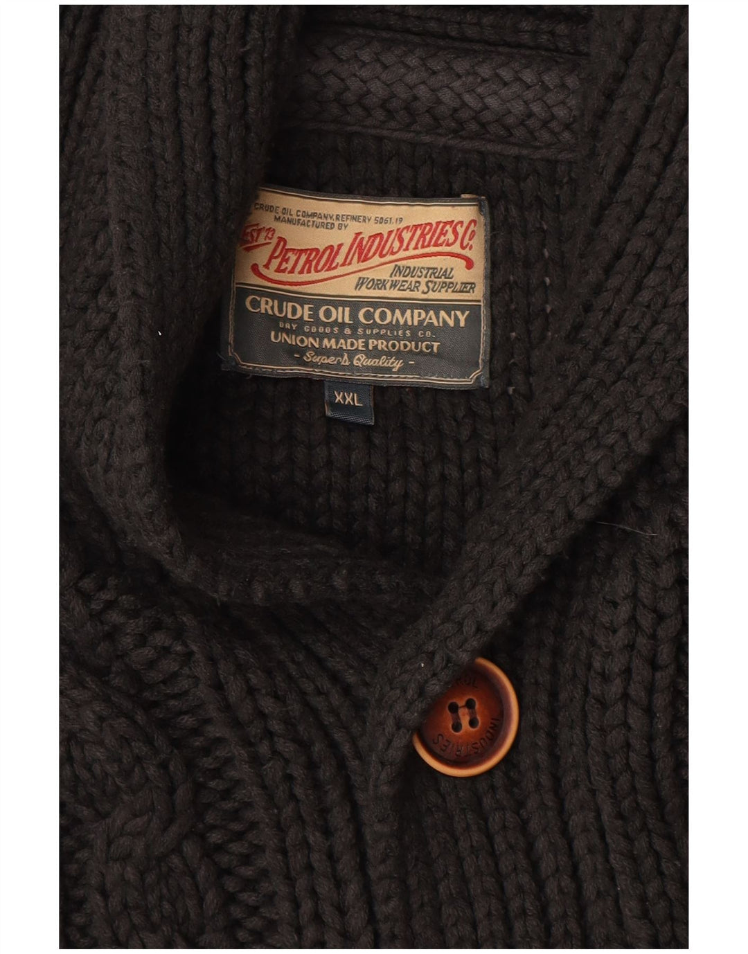 Maglione cardigan da uomo Petrol Industries 2XL acrilico grigio