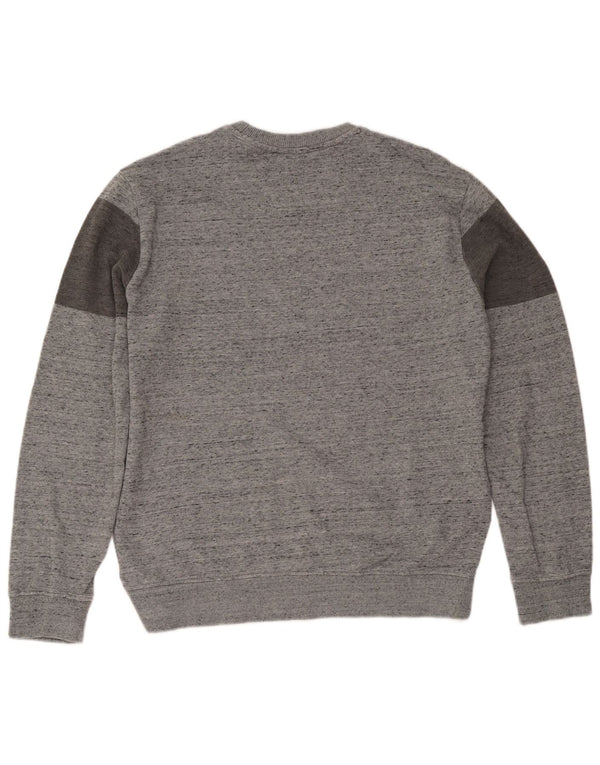 Maglione maglione girocollo grafico da uomo Calvin Klein grande grigio screziato