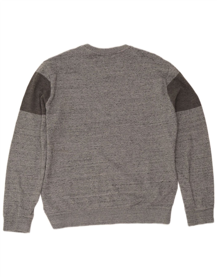Maglione maglione girocollo grafico da uomo Calvin Klein grande grigio screziato