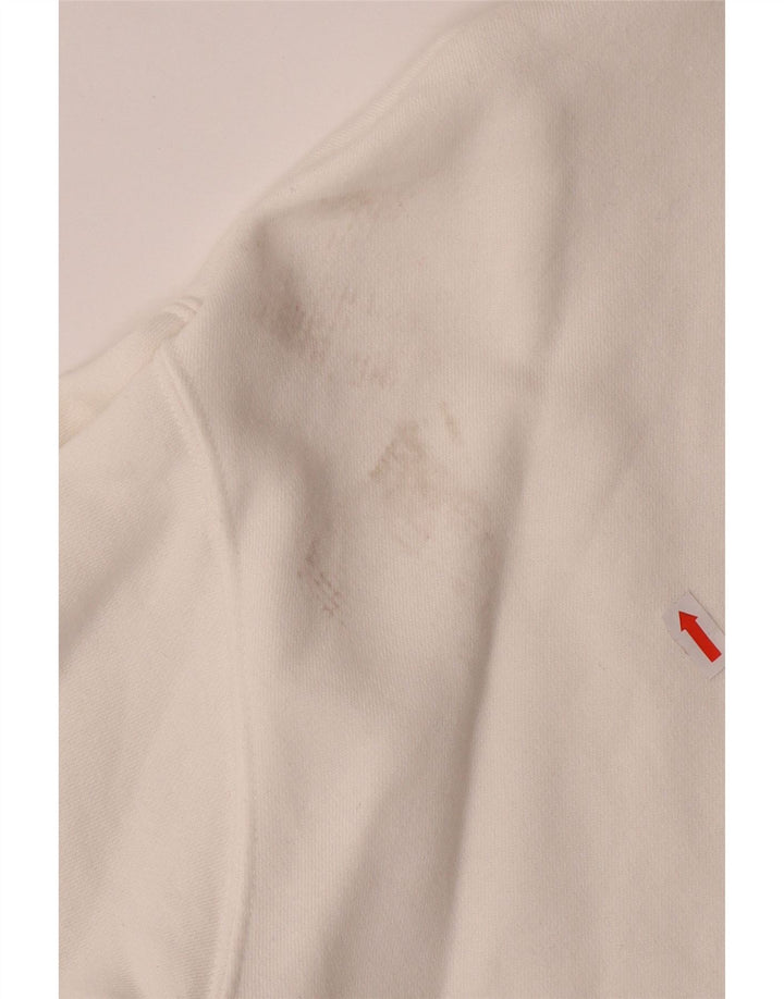 NIKE Felpa grafica da uomo con vestibilità ampia, XS, cotone bianco