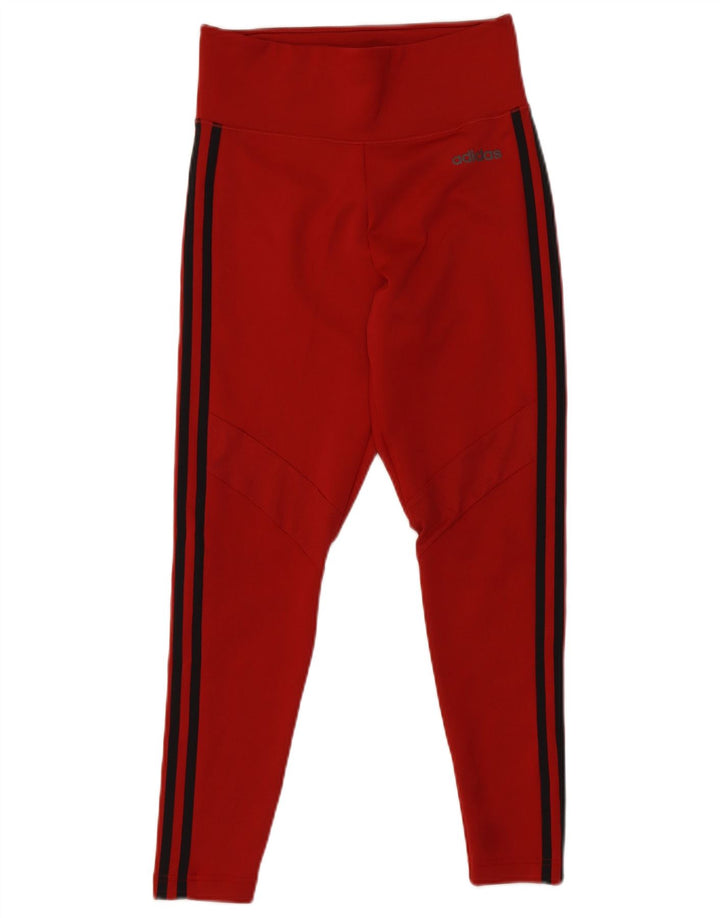 Leggings Adidas Climalite da donna UK 12/14 Poliestere bordeaux medio