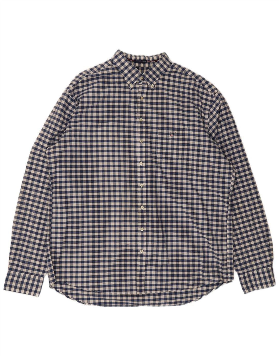 Camicia Gant da uomo vestibilità regolare 3XL in cotone a quadretti blu