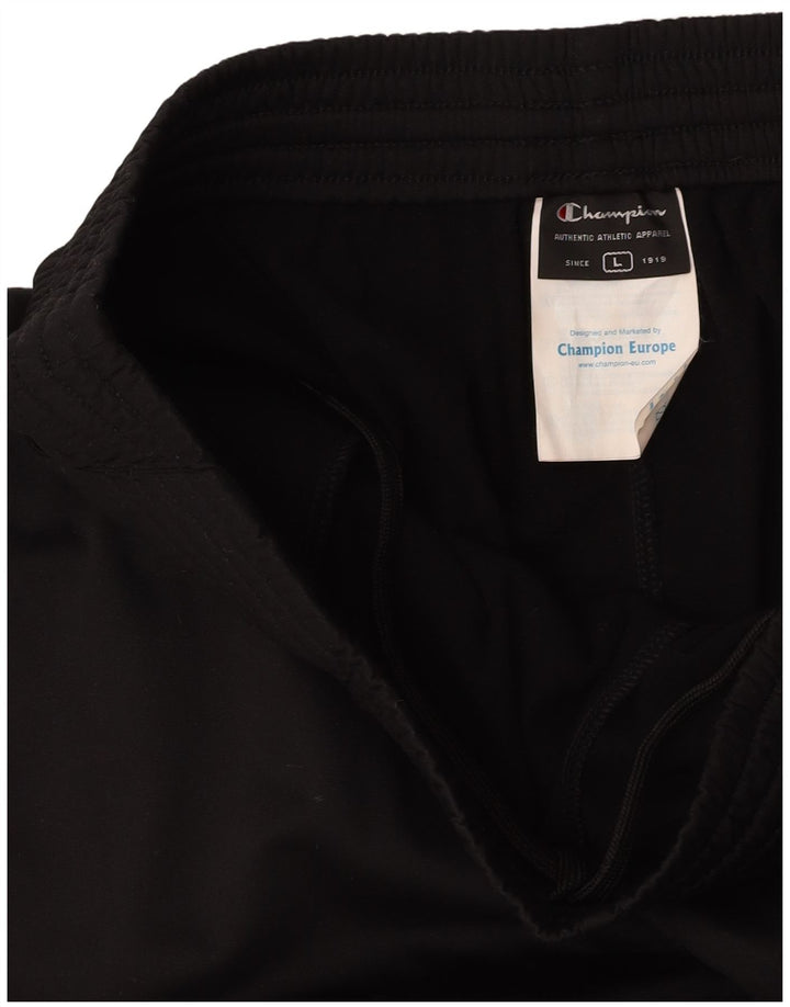 Pantaloni da tuta da uomo CHAMPION grandi in poliestere nero