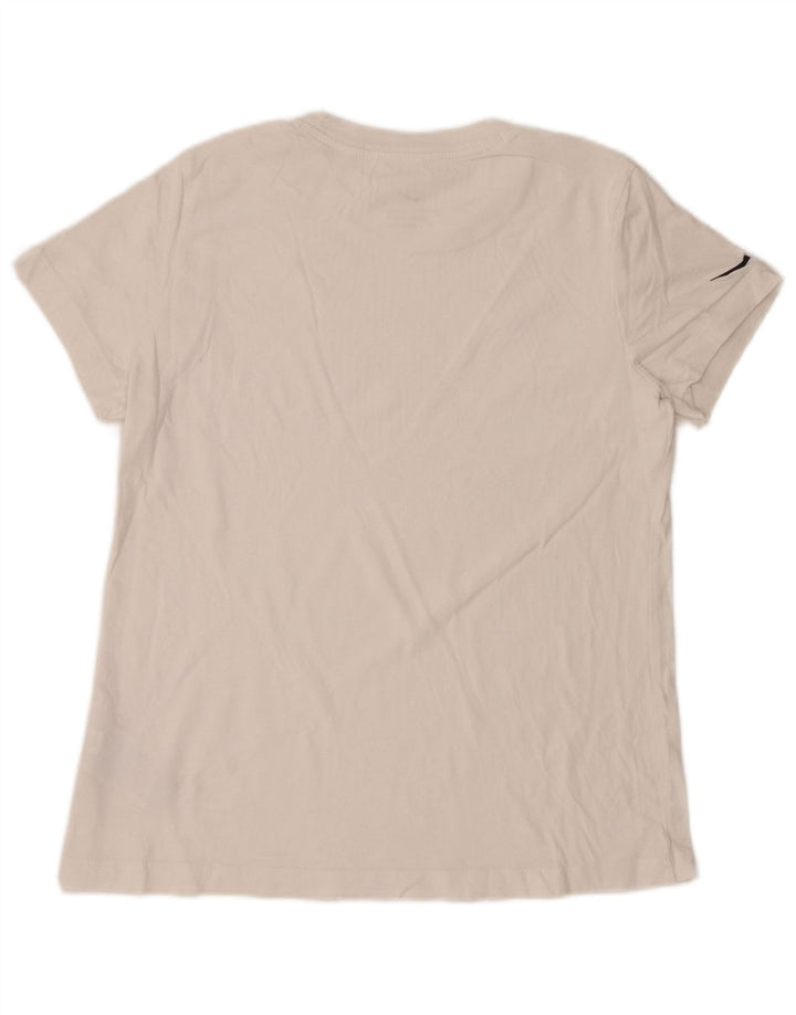 T-shirt da donna NIKE Top UK 12 cotone bianco medio