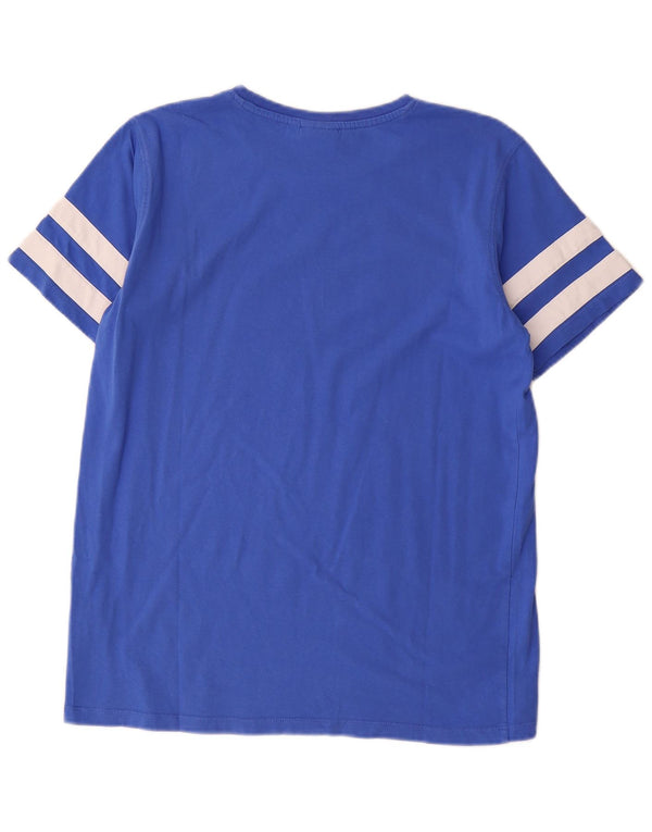 T-shirt grafica per ragazzi Ellesse Top 15-16 anni in cotone a righe blu