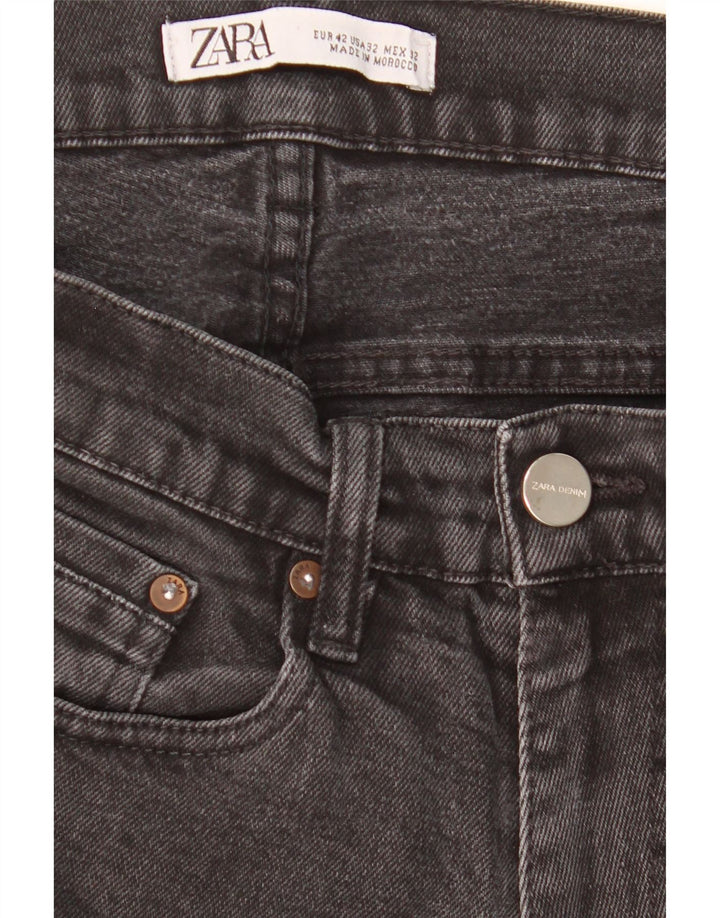 Jeans slim da uomo Zara EU 42 Large W32 L30 Neri