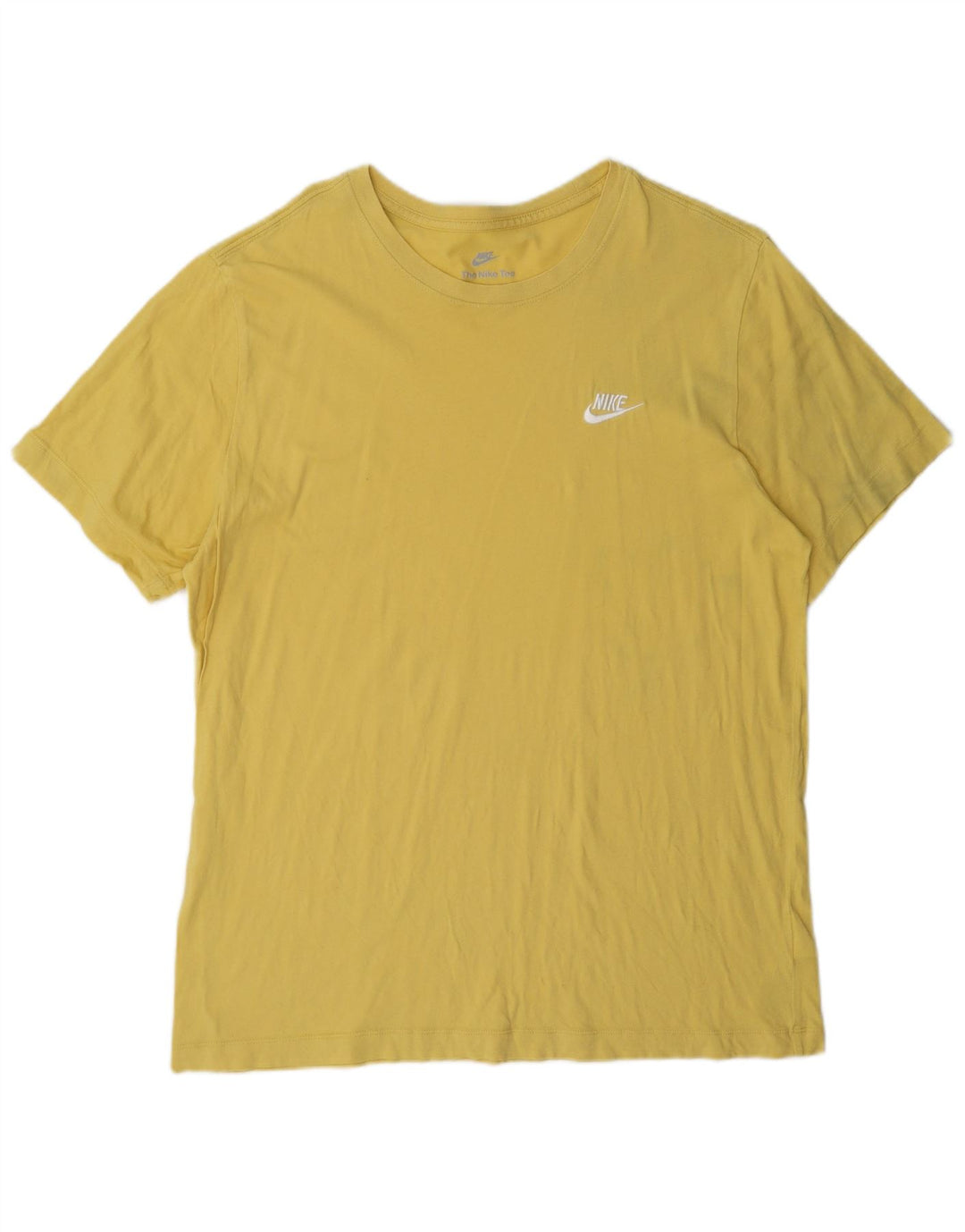 T-shirt da uomo Nike Top Large in cotone giallo