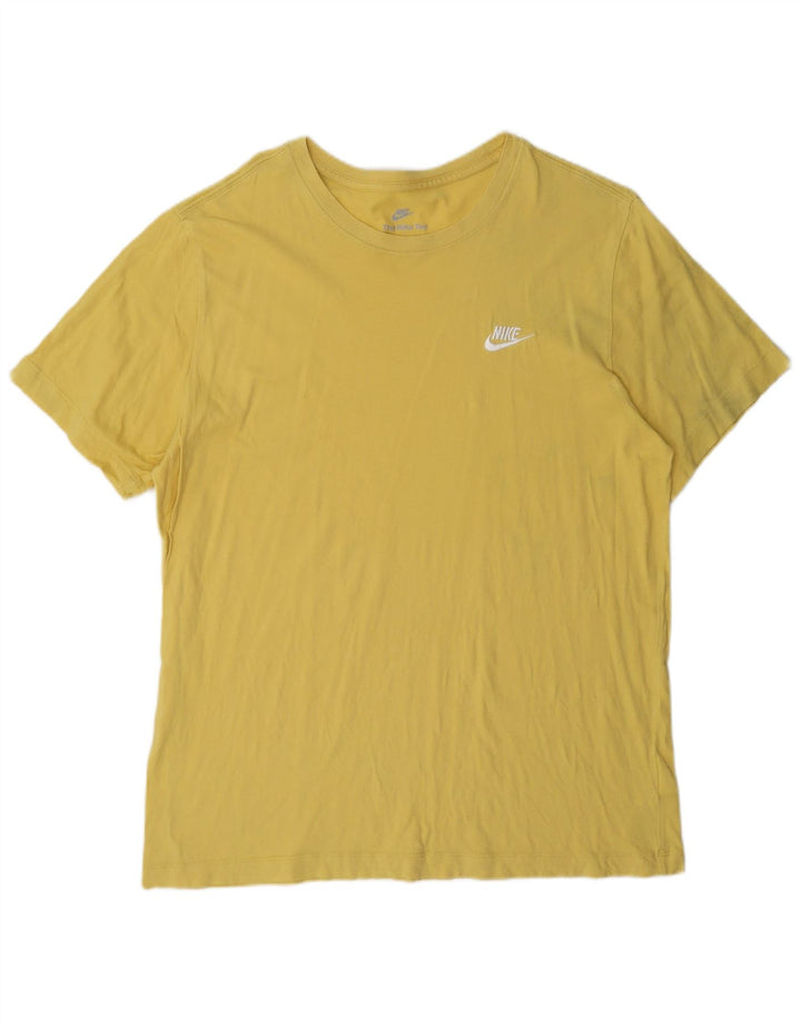 T-shirt da uomo Nike Top Large in cotone giallo