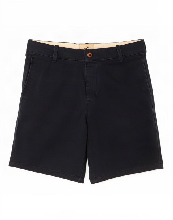 Pantaloncini chino da uomo Hollister W33 medio in cotone blu navy
