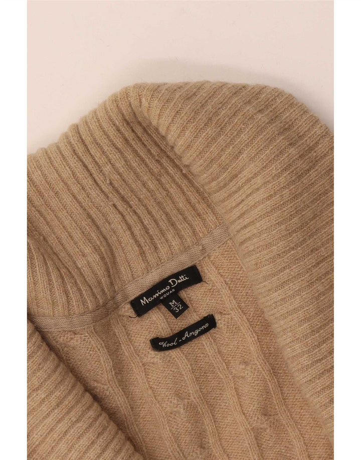 Maglione cardigan da donna Massimo Dutti UK 12 Lana marrone medio