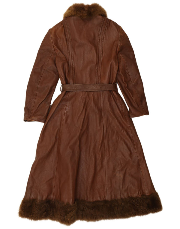 Cappotto in pelle da donna Induyco UK 12 Pelle marrone medio