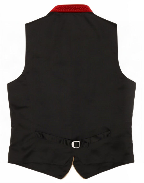Stockerpoint Gilet da uomo in velluto EU 46 piccolo rosso cotone classico