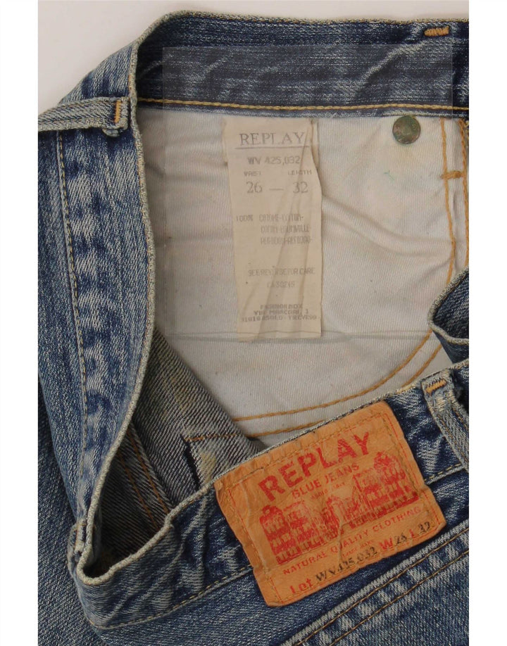 Jeans bootcut da donna Replay W26 L32 cotone blu