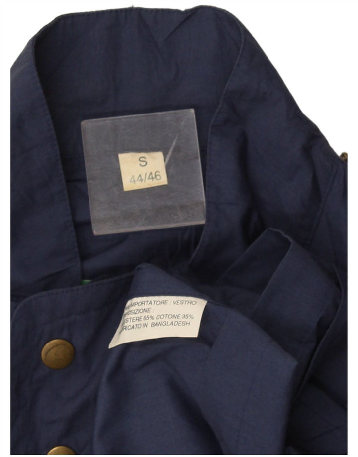 Giacca utilitaria vintage da uomo IT 44/46 piccola in poliestere blu