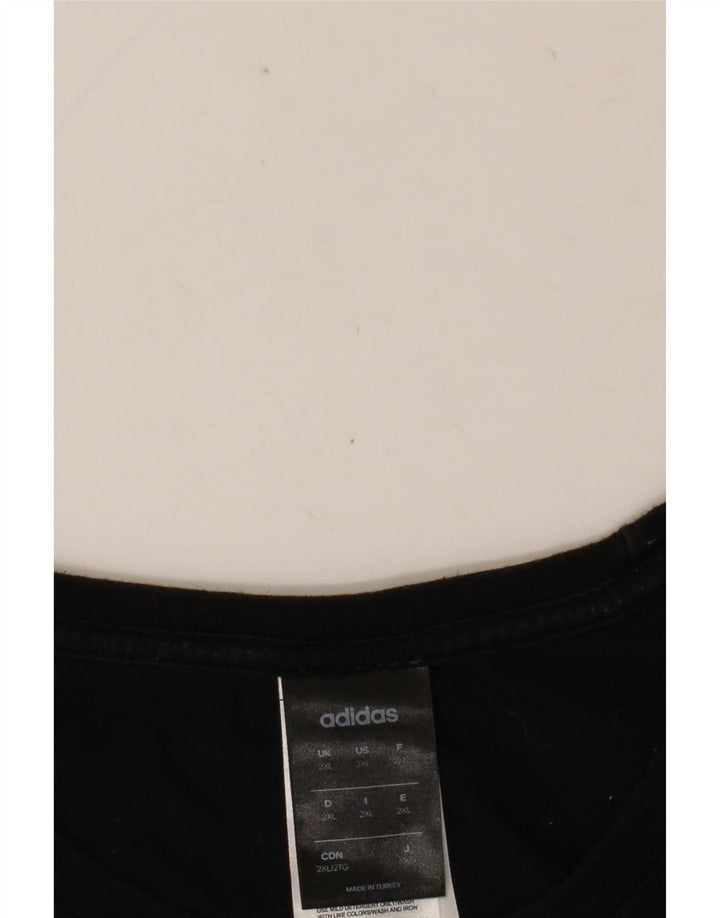 T-shirt grafica da uomo ADIDAS Top 2XL cotone nero