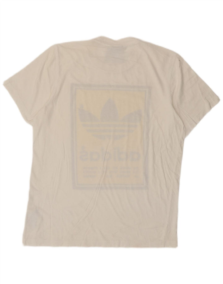 T-shirt grafica da uomo ADIDAS Top in cotone bianco medio