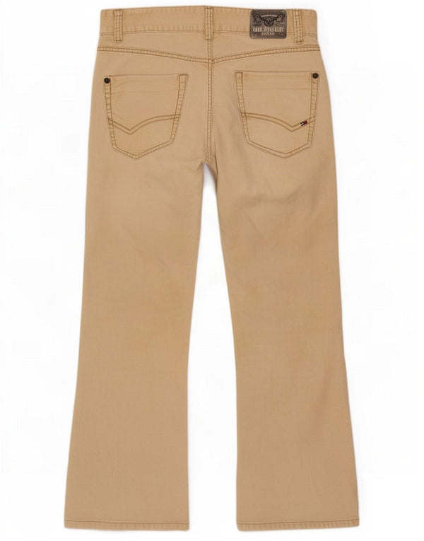 Pantaloni di velluto a coste bootcut da donna Tommy Hilfiger W34 L32 cotone beige