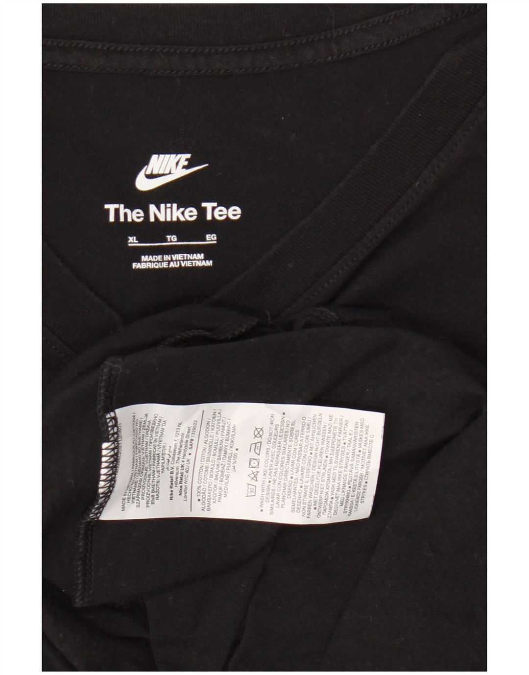 T-shirt da uomo NIKE Top XL in cotone nero
